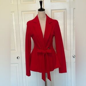 Joseph Ribkoff red tie-waist jacket. Size 8